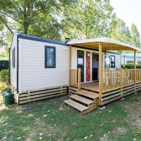 Stacaravan 5 personen - Stacaravan Evasion 28.5m² (2 kamers) (- 9 jaar) + TV + Terras 4/5 pers