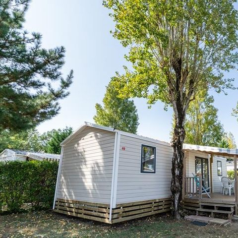 Stacaravan 8 personen - Stacaravan Sable 40m² (4 kamers) + TV + Overdekt terras (+ 8 jaar) 8 pers