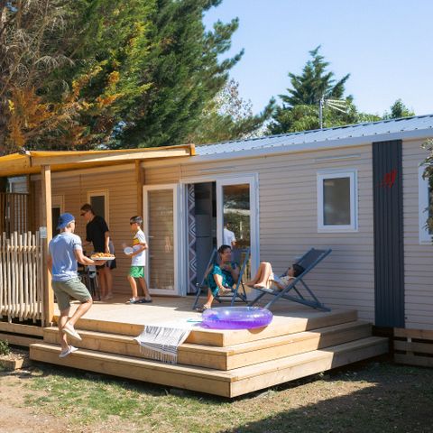 Stacaravan 8 personen - Stacaravan Sable plus 40m² (4 kamers, 2 badkamers) 8 pers