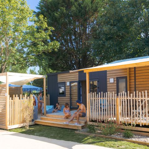 Stacaravan 6 personen - Stacaravan 3 kamers Premium met spa (37m²) 4/6 slaapplaatsen