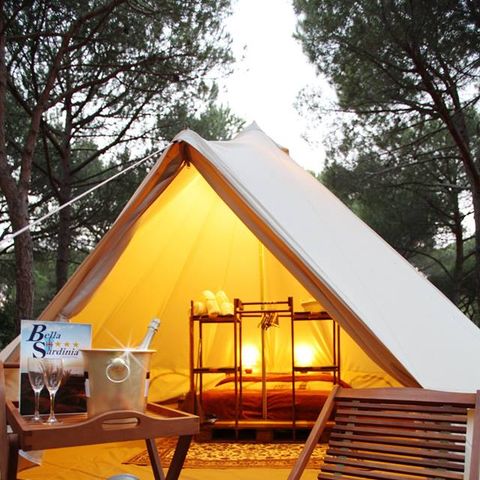 Tent van canvas en hout 4 personen - BELLA TENT - Zonder sanitair