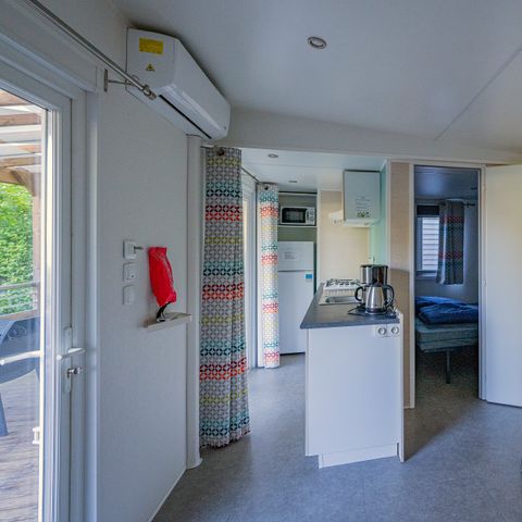 Stacaravan 6 personen - Comfort | 2 Slaapkamers | 4/6 Pers. | Verhoogd terras | Airconditioning