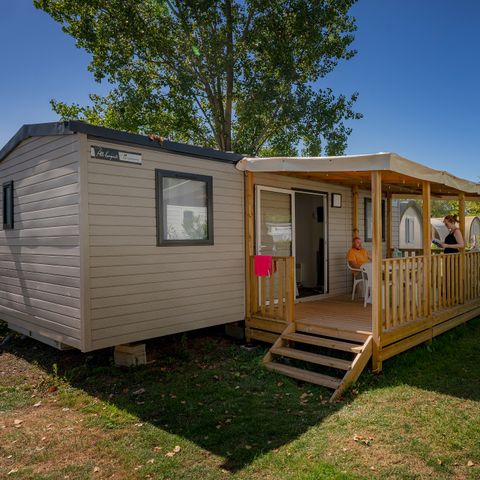 Stacaravan 6 personen - Comfort | 2 Slaapkamers | 4/6 Pers. | Verhoogd terras | Airconditioning