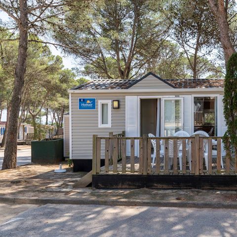Stacaravan 6 personen - Klassiek | 2 slaapkamers | 4/6 Pers | Overdekt verhoogd terras | Airconditioning