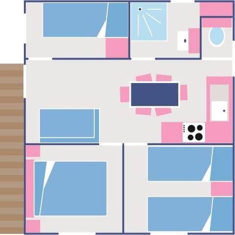 Chalet 6 personen - Cottage Comtois, 35m², 3 slaapkamers, de familie chalet
