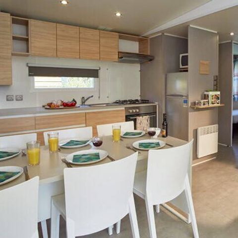 Stacaravan 6 personen - Stacaravan | Comfort | 3 Slaapkamers | 6 Pers. | Verhoogd terras