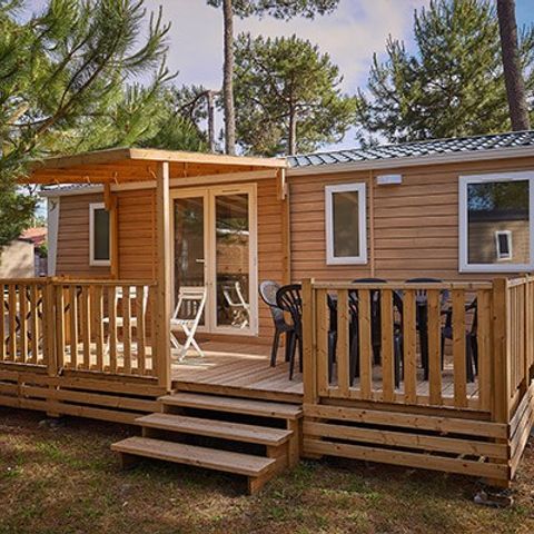 Stacaravan 6 personen -  Comfort | 3 slaapkamers | 6 pers | Verhoogd terras | 1 badkamer | Airconditioning | TV