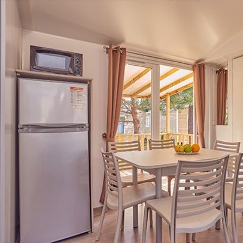 Stacaravan 6 personen -  Comfort | 3 slaapkamers | 6 pers | Verhoogd terras | 1 badkamer | Airconditioning | TV