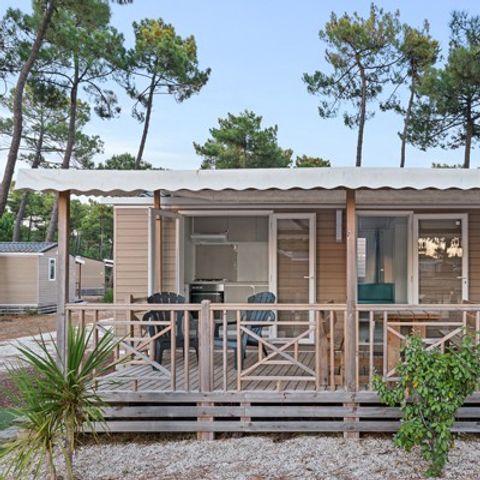 Stacaravan 6 personen - Comfort | 3 Slaapkamers | 6 Pers | Verhoogd terras | Airconditioning | TV