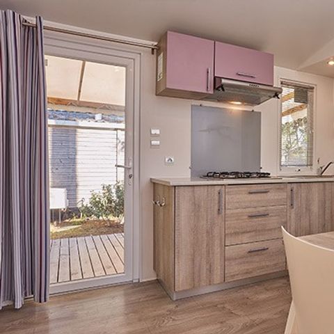 Stacaravan 6 personen - Comfort XL | 2 slaapkamers | 4/6 Pers | Verhoogd terras | Airconditioning