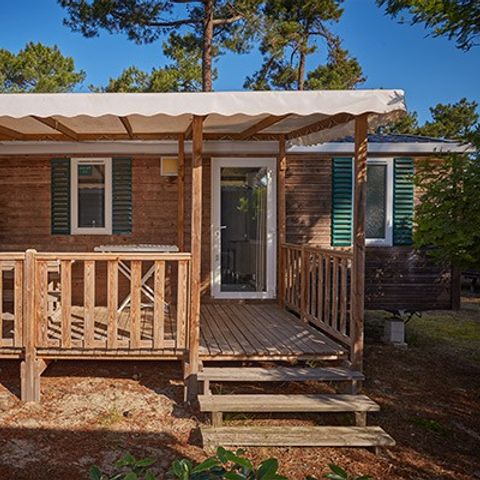 Stacaravan 6 personen - Comfort XL | 2 slaapkamers | 4/6 pers. | Verhoogd terras | Airconditioning | TV