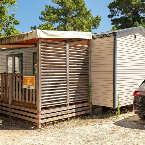 Stacaravan 4 personen - Comfort | 2 Slaapkamers | 4 Pers | Verhoogd terras | 1 Badkamer | Airconditioning | TV