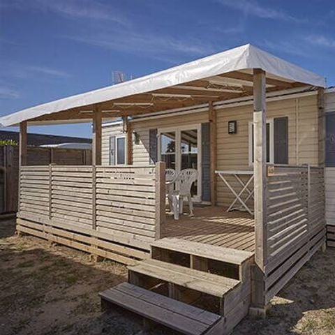 Stacaravan 6 personen - Comfort | 3 slaapkamers | 6 pers | Verhoogd terras | 2 badkamers | Airconditioning