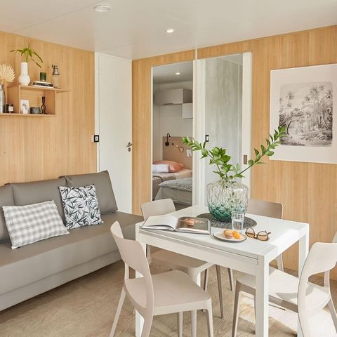 Stacaravan 5 personen - 2 slaapkamers - halfoverdekt terras