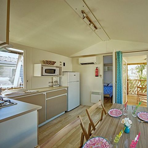 Stacaravan 6 personen - Mobile-home | Comfort | 3 Slaapkamers | 6 Pers. | Verhoogd terras | Airconditioning