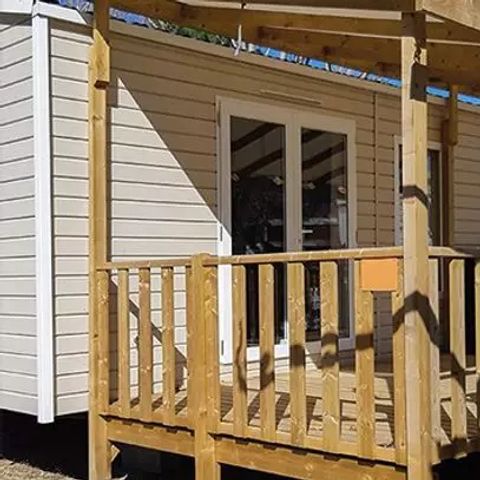 Stacaravan 6 personen - Mobile-home | Premium | 3 slaapkamers | 6 pers. | Verhoogd terras | Airconditioning.
