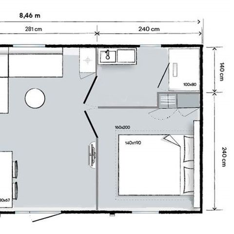 Bungalow 2 personen - 2 slaapkamers