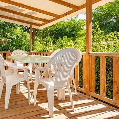 Stacaravan 4 personen - Premium | 2 Slaapkamers | 4 Pers | Verhoogd terras | Airconditioning
