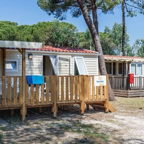 Stacaravan 6 personen - Comfort | 2 Slaapkamers | 4/6 Pers. | *Verhoogd terras* | 1 Badkamer | Airconditioning.