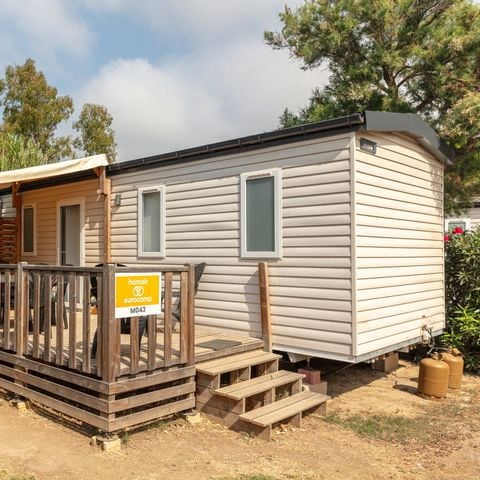 Stacaravan 4 personen - Premium | 2 slaapkamers | 4 slaapplaatsen | Lounge terras | 1 badkamer | Airconditioning