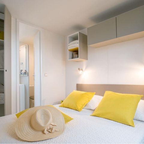 Stacaravan 7 personen - Familie XL 40 m² - airconditioning 6/7 pers