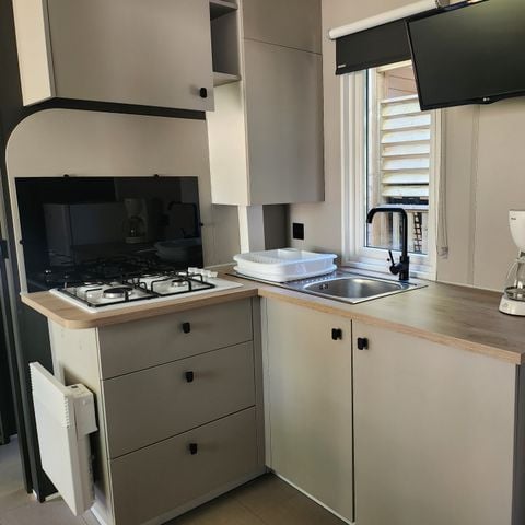 Stacaravan 5 personen - Cottage CLIM 28m² met airconditioning 4/5 pers