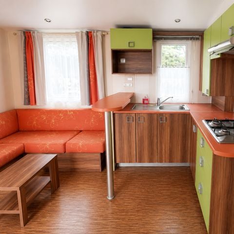 Stacaravan 4 personen - Comfort+ met - 2 slaapkamers - Overdekt terras - 30 m2