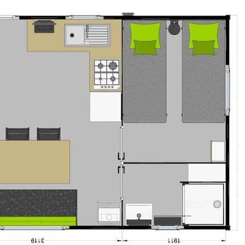 Stacaravan 6 personen - Ibiza