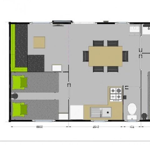 Stacaravan 6 personen - MODULO