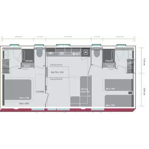 Stacaravan 4 personen - RUBIS