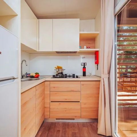Stacaravan 6 personen - Premium 2 slaapkamers 2 badkamers Lounge