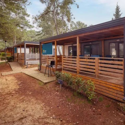 Stacaravan 6 personen - Premium 2 slaapkamers 2 badkamers Lounge