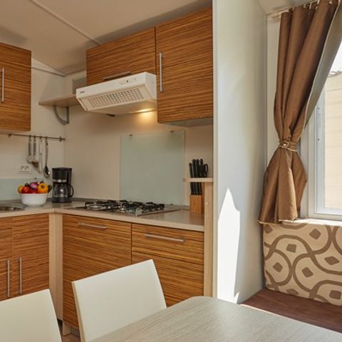 Stacaravan 6 personen - Premium | 3 Slaapkamers | 6 Pers | Verhoogd terras | Airconditioning | TV