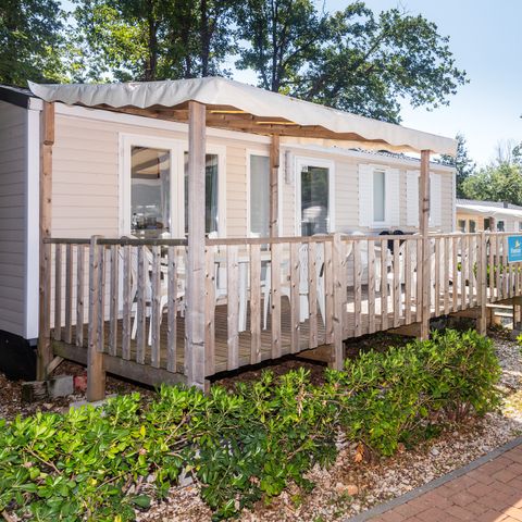Stacaravan 6 personen - Mobile-home | Comfort | 3 Slaapkamers | 6 Pers. | Verhoogd terras | Airconditioning