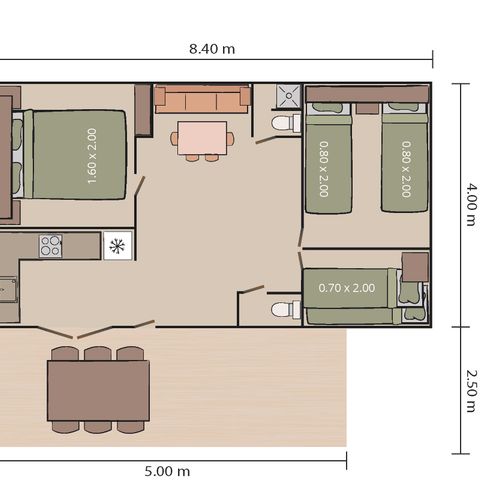 Stacaravan 4 personen - Mobile home Malta