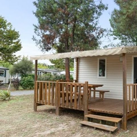 Stacaravan 6 personen - Classic XL | 2 slaapkamers | 4/6 pers. | Verhoogd terras | Airconditioning.