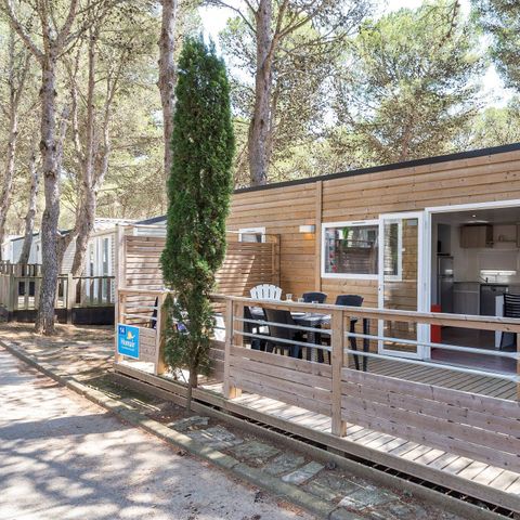 Stacaravan 6 personen - Premium | 3 slaapkamers | 6 pers | Terras | Airconditioning