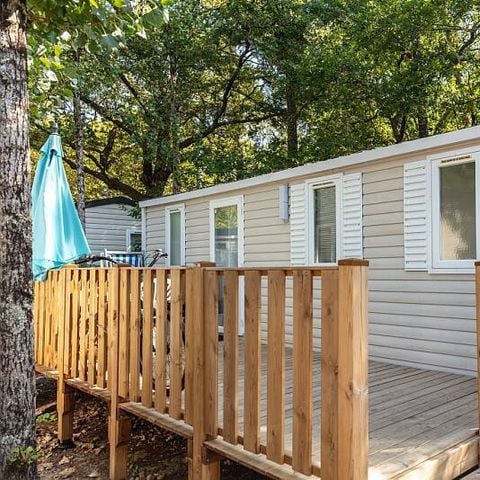 Stacaravan 4 personen - Comfort | 2 Slaapkamers | 4 Pers. | Terras, verhoogd, niet overdekt | Airconditioning