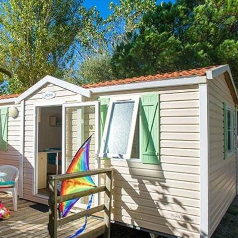 Stacaravan 4 personen - Comfort | 2 Slaapkamers | 4 Pers. | Terras, verhoogd, niet overdekt | Airconditioning