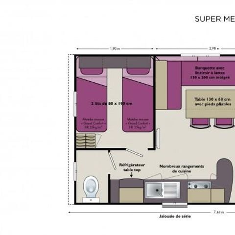 Stacaravan 5 personen - ECO COTTAGE