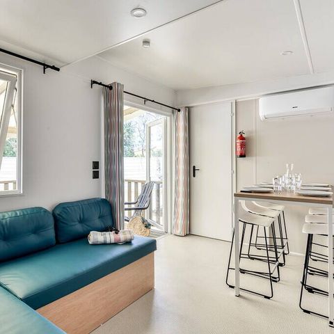Stacaravan 6 personen - Stacaravan | Premium | 3 slaapkamers | 6 pers | Terras Lounge | Airconditioning | TV