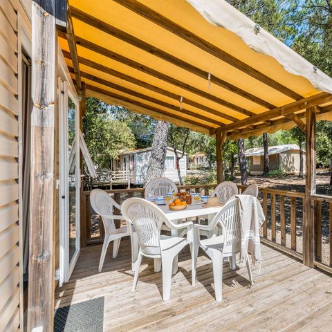 Stacaravan 6 personen - Stacaravan | Klassiek | 3 Slaapkamers | 6 Pers. | Verhoogd terras