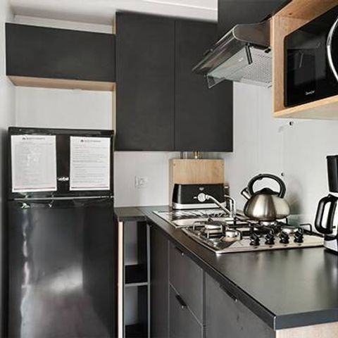 Stacaravan 6 personen - Premium Exclusief | 3 Slaapkamers | 6 Pers | Verhoogd terras | 1 Badkamer | Airconditioning | TV