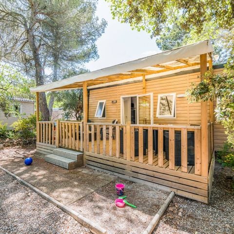 Stacaravan 6 personen - Premium Exclusief | 3 Slaapkamers | 6 Pers | Verhoogd terras | 1 Badkamer | Airconditioning | TV