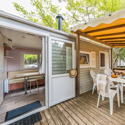 Stacaravan 4 personen - Mobile-home | Comfort | 2 Slaapkamers | 4 Pers. | Verhoogd terras | Airconditioning.
