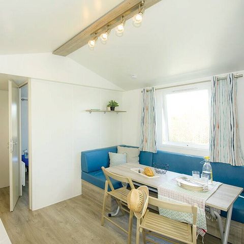 Stacaravan 5 personen - Mobile-home | Comfort | 2 slaapkamers | 5 pers. | Verhoogd terras | 2 badkamers | Airconditioning.