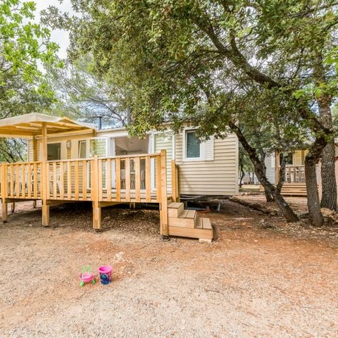 Stacaravan 6 personen - Mobile-home | Premium | 3 slaapkamers | 6 pers. | Verhoogd terras | Air-con.