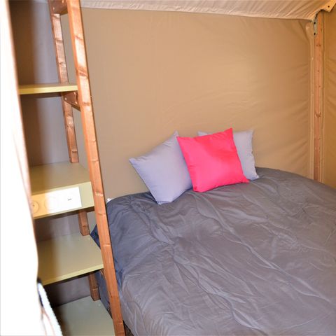 Safaritent 4 personen - NIEUW/// Woodlodge Comfort Tent 23m² (2bed - 4pers) - zonder sanitair