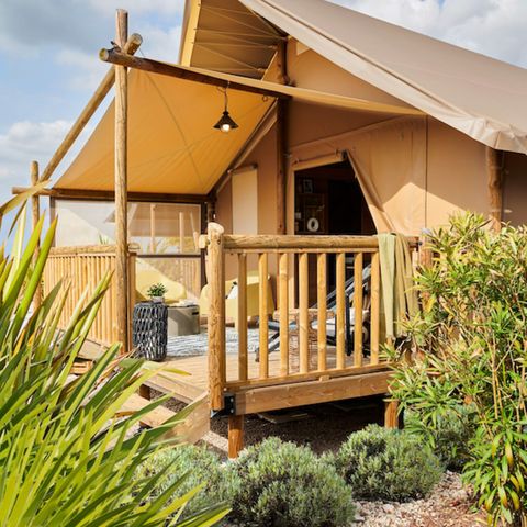 Safaritent 4 personen - Jungle Lodge 2bed - badkamer