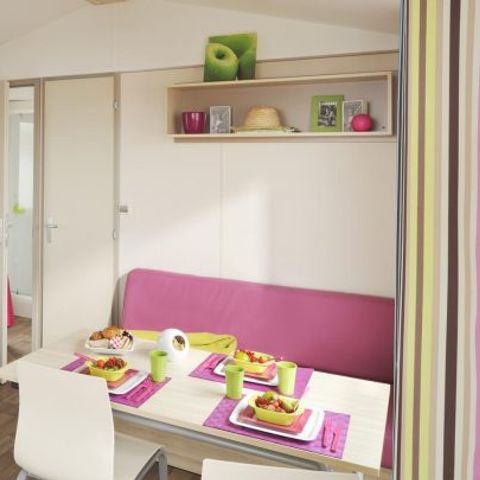 Stacaravan 4 personen - Côté Confort 25m² (2 kamers) + TV + Terras - Aankomst zaterdag